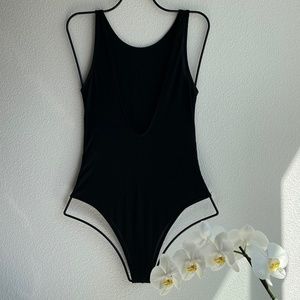 Bardot Australia Black Ribbed Tank Bodysuit